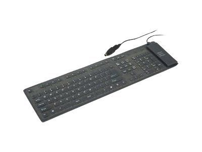 GEMBIRD KB-109F-B Flexible keyboard USB + OTG black color US layout_1