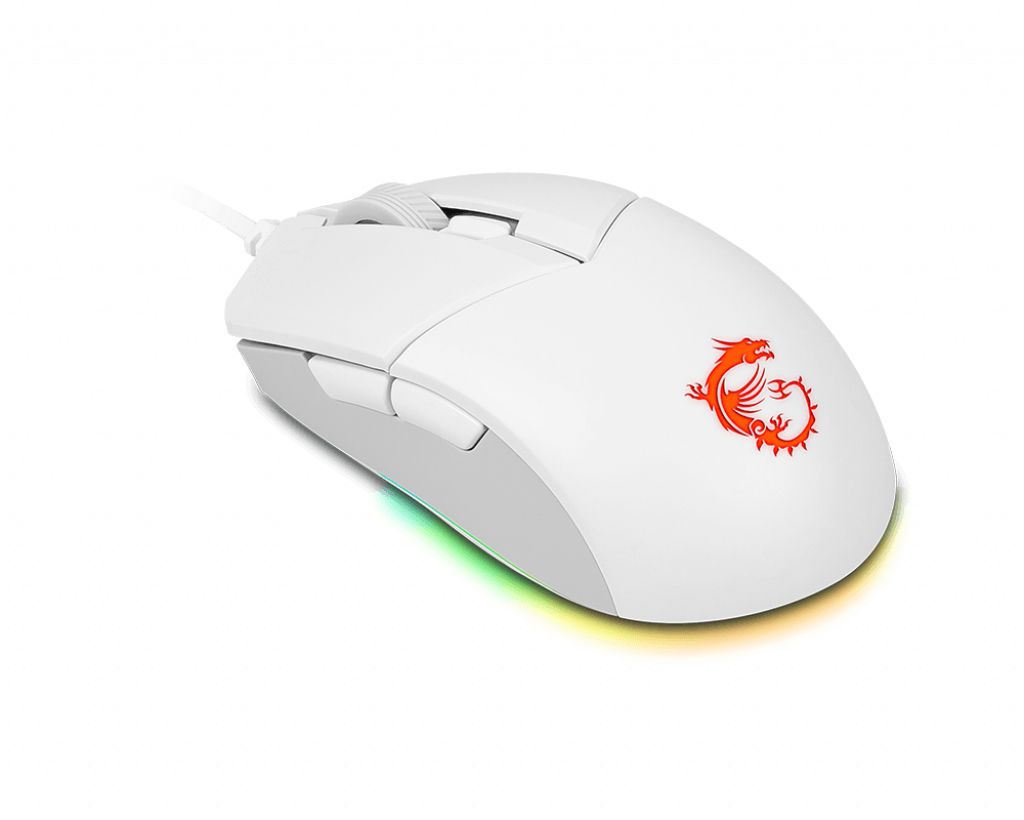 MSI CLUTCH GM11 WHITE mouse Ambidextrous USB Type-A Optical 5000 DPI_4