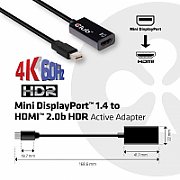 CLUB 3D CAC-1180 Mini DisplayPort 1.4 to HDMI 2.0b HDR Active Adapter_3