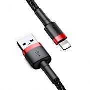 Lightning USB Cable Baseus Cafule 1.5A 2m (black & red)_1