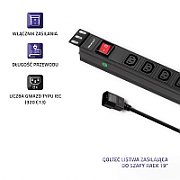 Qoltec 53998 Power strip for RACK 19