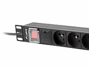 LANBERG POWER STRIP PDU RACK 19  (1U, 16A, 7X Shuko, 2m)