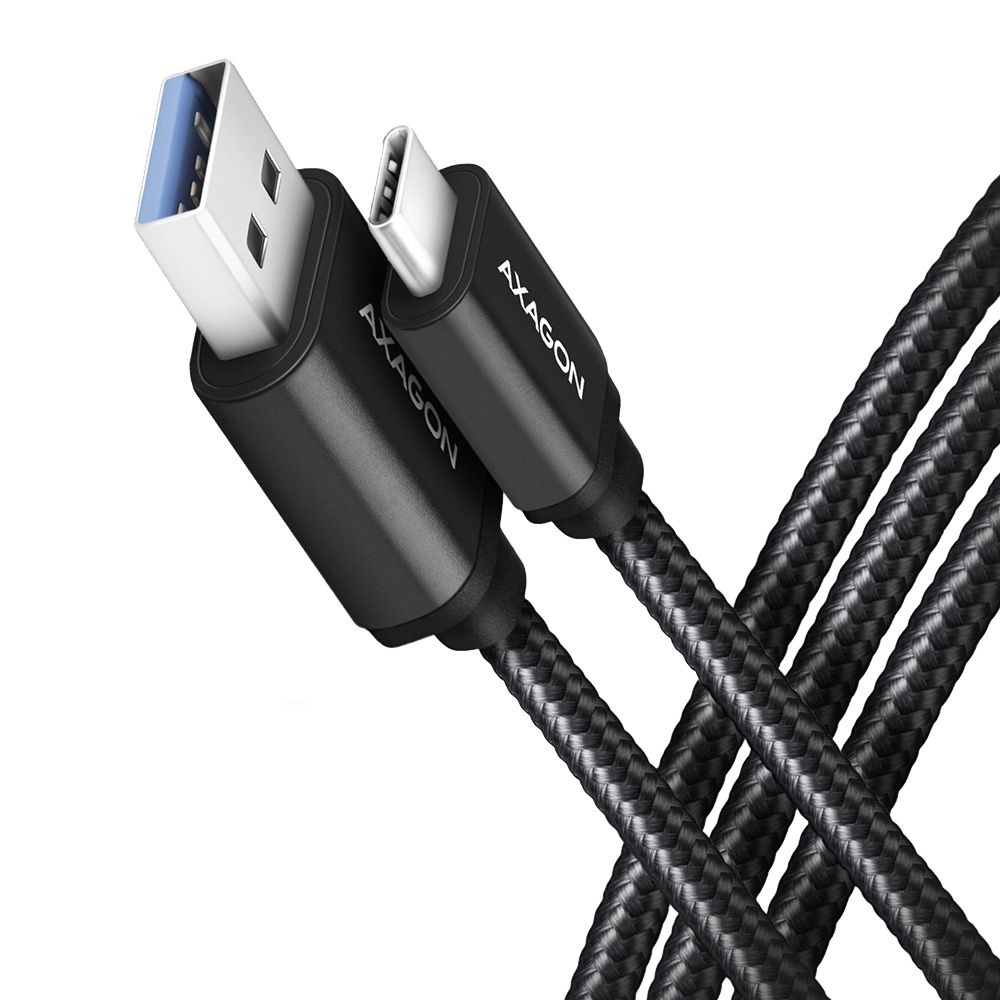 Cablu USB-C la USB-A, 1.5m, USB 3.2 Gen 1, 3A, impletit, negru_2