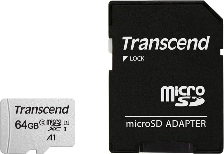 TRANSCEND TS64GUSD300S-A Memory card Transcend microSDXC USD300S 64GB CL10 UHS-I Up to 95MB/S_1