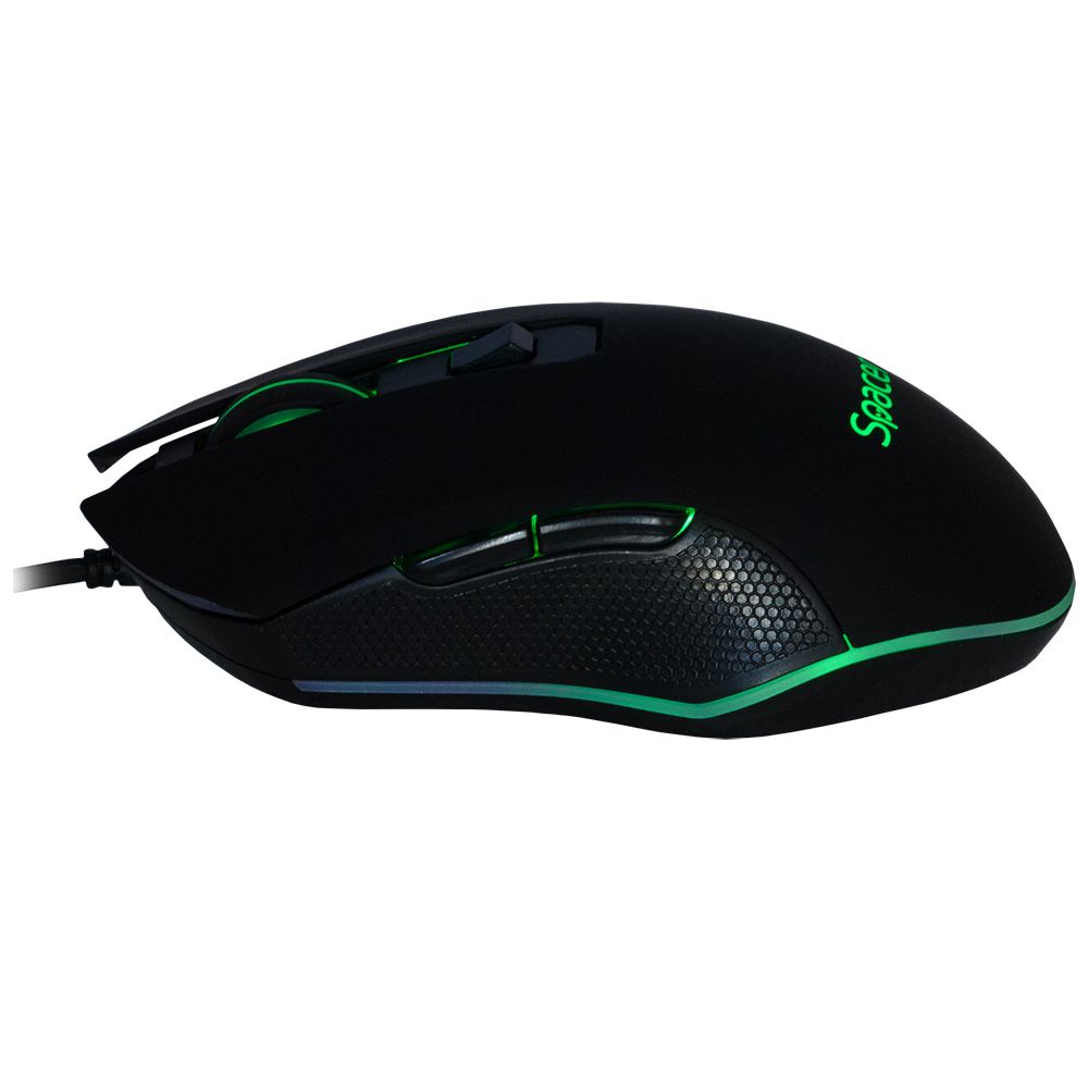 MOUSE Spacer - gaming, gaming, cu fir, USB, optic, 12.000 dpi, butoane/scroll 6/1, iluminare RGB, negru, 