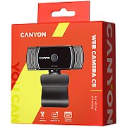 CANYON C5 1080P full HD 2.0Mega auto focus webcam with USB2.0 connector, 360 degree rotary view scope, built in MIC, IC Sunplus2281, Sensor OV2735, viewing angle 65°, cable length 2.0m, Black, 76.3x49.8x54mm, 0.106kg_3