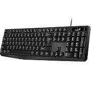 Tastatura Genius USB, KB-117, black  Model name KB-117 Interface USB / PS2 Keycap type Concave Function keys Yes, 12 (8 audio, 4 Internet) Multimedia keys No Cable length (m) 1.4 m Other — Weight (g) Approx. 488 g Dimensions (W x H x D) mm (inches) 441.7 x 137.2 x 26.9 mm (17.39 x 5.40 x 1.06_1