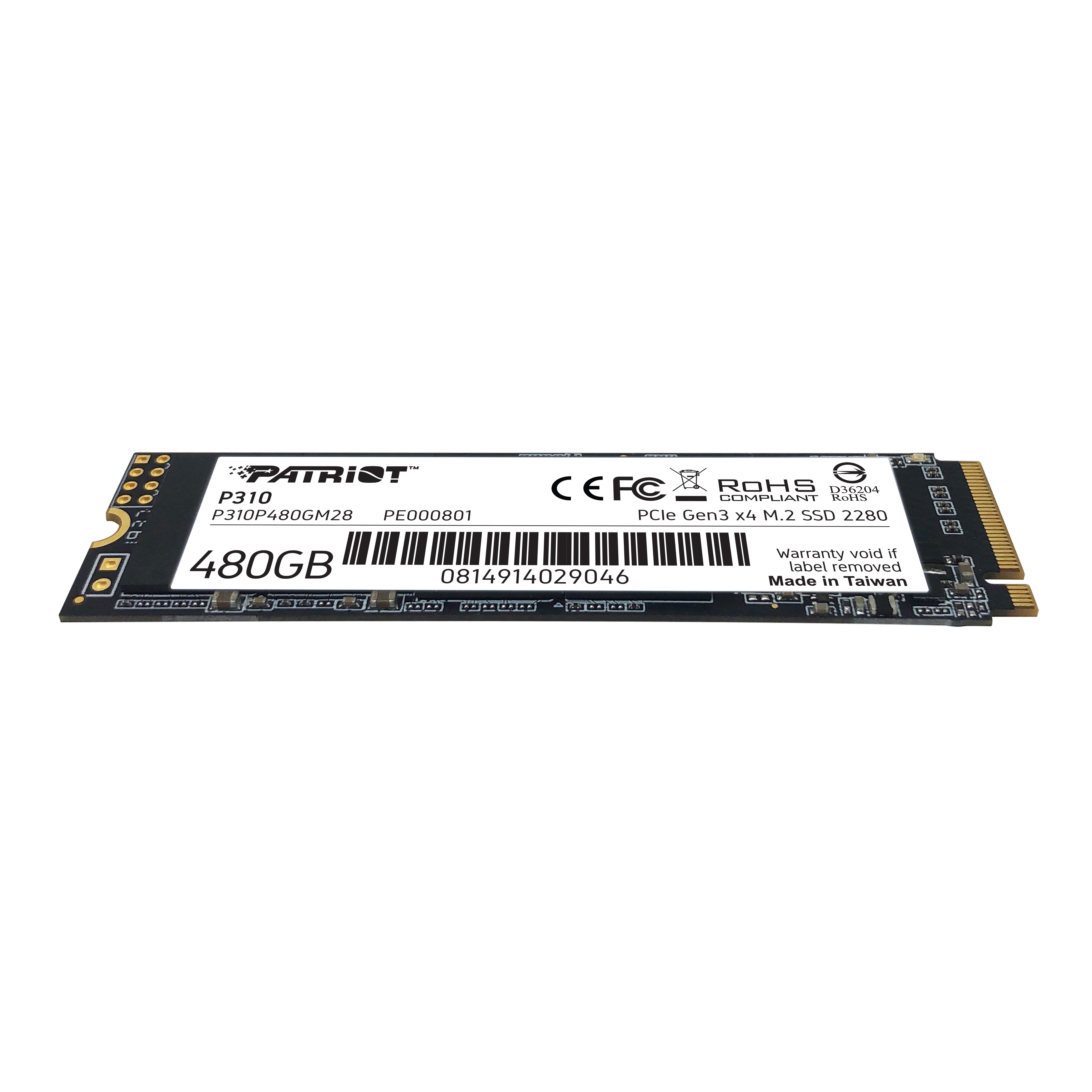 SSD Patriot P310 480GB M.2 2280 PCIE NVME 4 X4 TLC_2