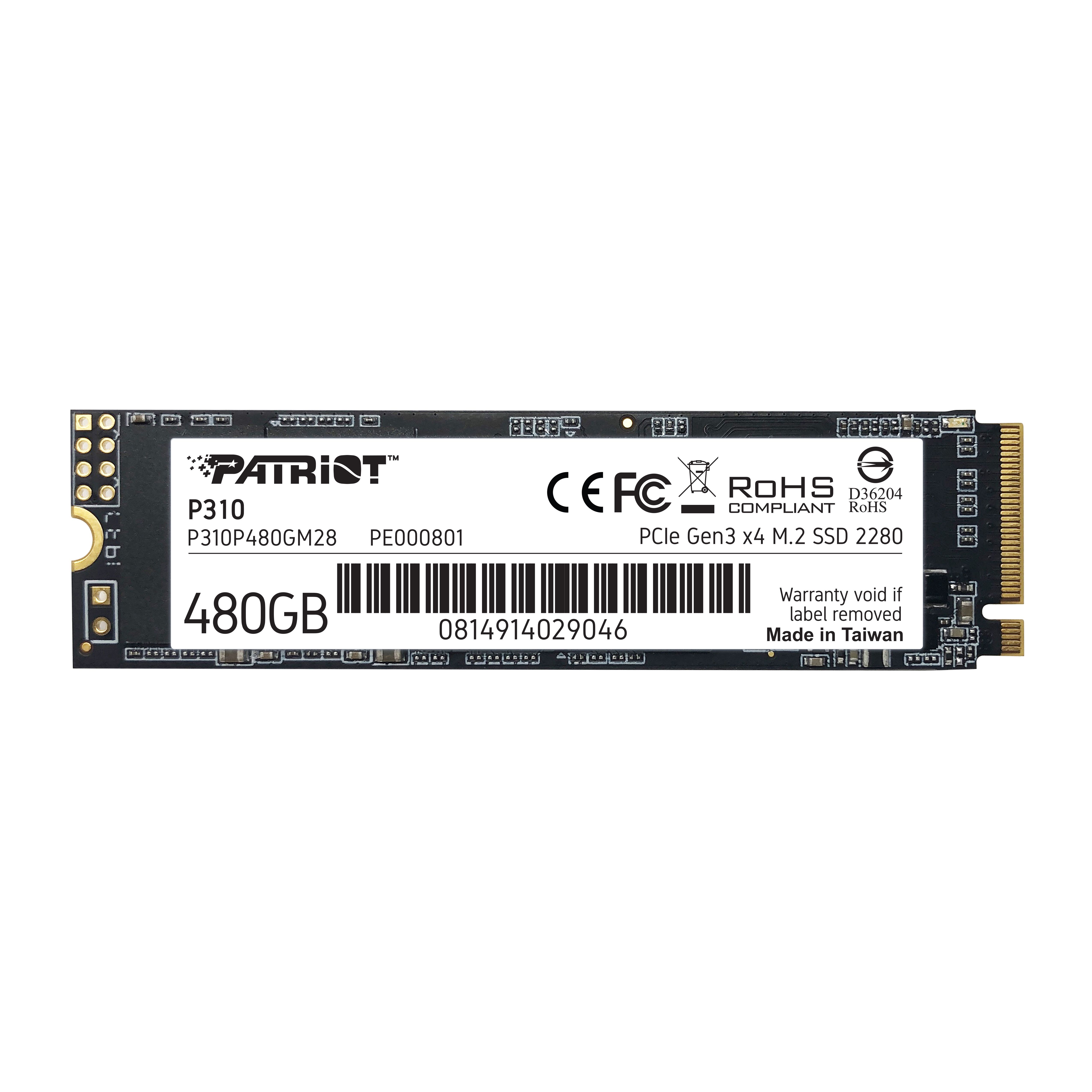 SSD Patriot P310 480GB M.2 2280 PCIE NVME 4 X4 TLC_4