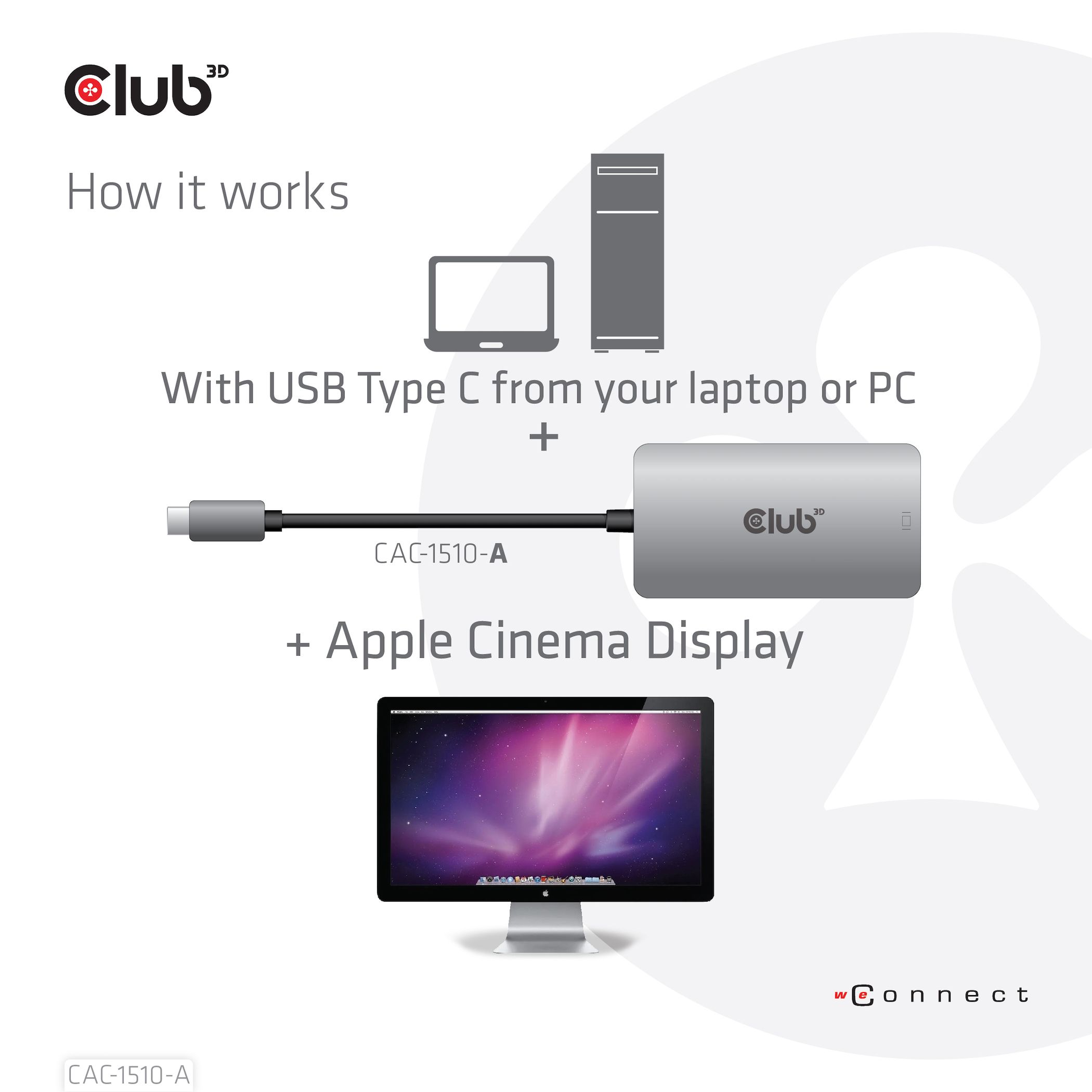 CLUB3D USB3.2 Gen1 Type-C to Dual Link DVI-D HDCP ON version Active Adapter M/F_5