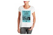 Tricou Pegas femei, model vehicule comode, rapide, utile sanatatii, marime L, culoare verde