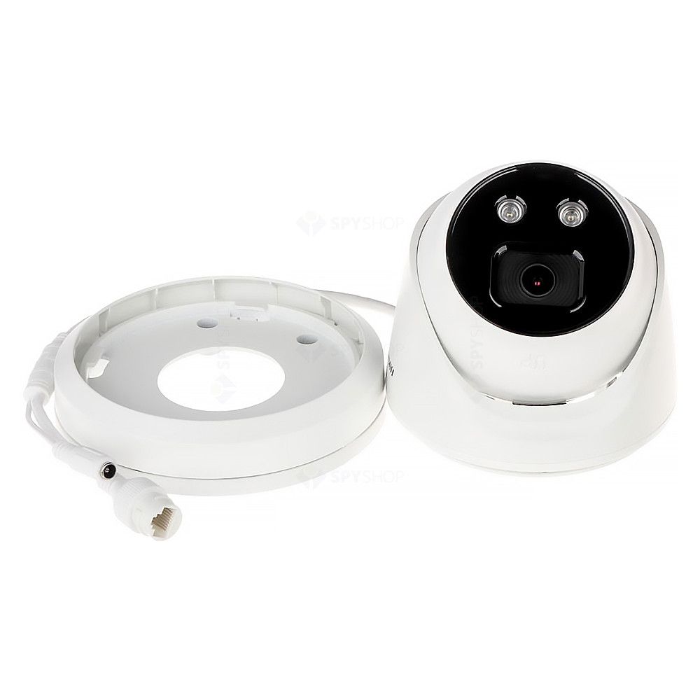 Camera supraveghere Hikvision IP turret DS-2CD2383G2-IU(2.8mm), 8MP, Acusens - filtrarea alarmelor false dupa corpul uman si masini, microfon audio incorporat, senzor 1/2.8