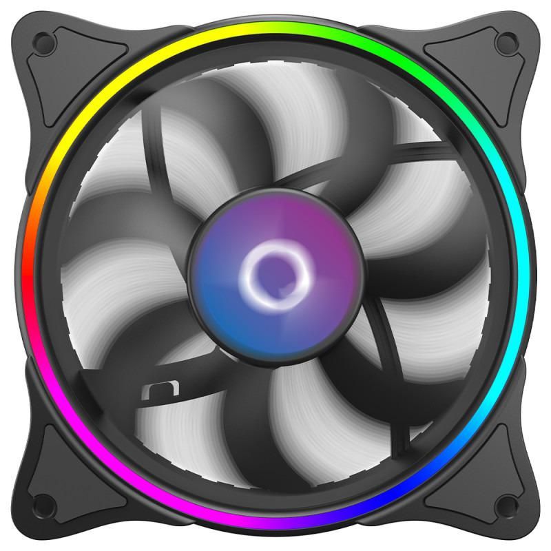 Ventilator Carcasa Aqirys Cetus 120mm RGB  TECHNICAL DATA Dimensions : 120 x 120 x 25 mm Bearing: Hydro Bearing Bearing Speed (max.): 1200±15% RPM PWM support : No Air Flow (max.): 28.34 CFM Air Pressure (max.): 1.3 mm-H2O Noise (max.): 23.2 Dba Number of LEDs: 16 pcs LED Color: RGB Rated Voltage_1
