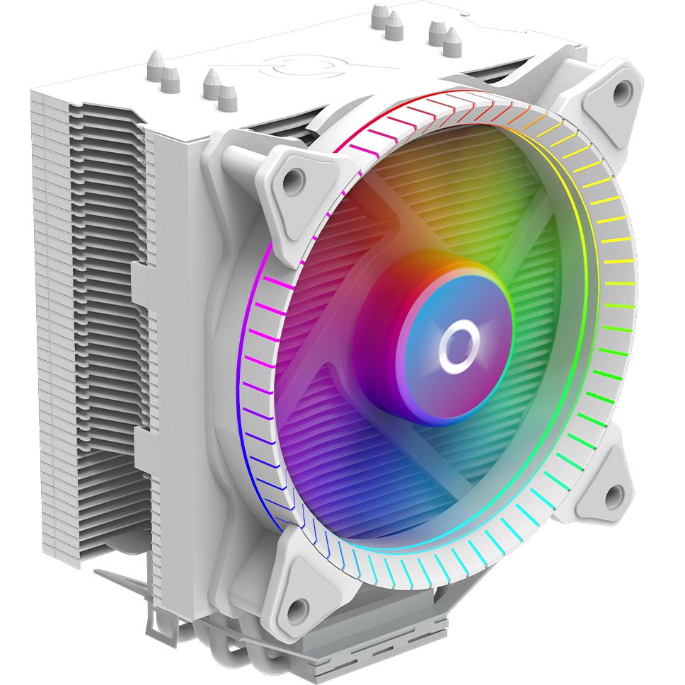 CPU Cooler URANUS LS White ARGB PWM  TECHNICAL DATA Socket Compatibility: Intel: LGA 20xx/ 115x/ 1200/ 1700; AMD: AM4 TDP: up to 200W Heatsink Installation: without Backplate Heatsink Dimensions: 155 x 125 x 81 mm (with fan) Heatsink Material: Aluminum Heat Pipes: 4x, Copper Fan Dimensions: 120 x_5