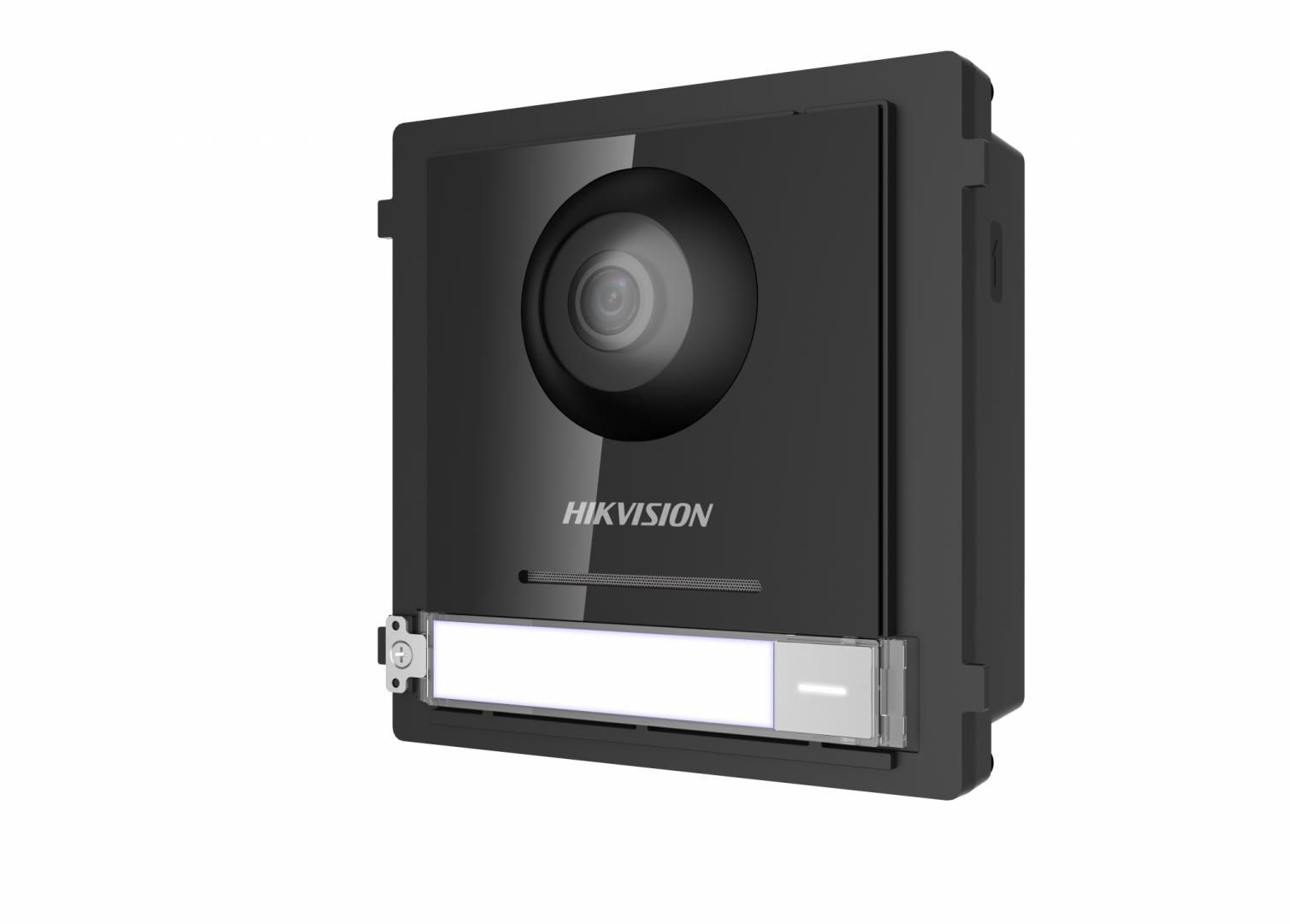 Set videointerfon color Hikvision DS-KIS203T; montaj pe 4 fire; setul este format din post exterior DS-KB2421T-IM si monitor interior DS- KH2220, include 5m de cablu pe 4 fire, Descriere post exterior: rezolutie 1920 × 1080, FOV Horizontal: 66.2°，Vertical: 37.2°, microfon si difuzor incorporat, 1 x_1