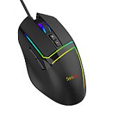 MOUSE Spacer - gaming, gaming, cu fir, USB, optic, 12.000 dpi, butoane/scroll 7/1, iluminare RGB, negru, 