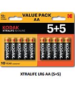 Kodak XTRALIFE Alkaline AA Battery 10 (5+5 pack)_1