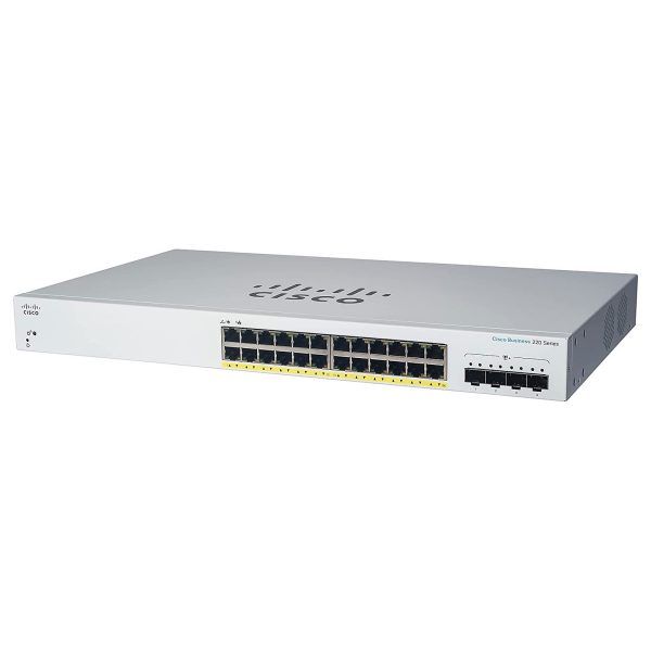 Cisco CBS220-24FP-4G network switch Managed L2 Gigabit Ethernet (10/100/1000) Power over Ethernet (PoE) White_1
