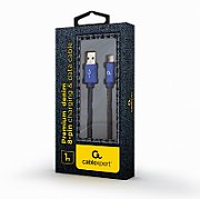 CABLU alimentare si date GEMBIRD, pt. smartphone, USB 2.0 (T) la Lightning (T), 2m, alb,  CC-USB2-AMLM-2M-W  (include TV 0.06 lei)