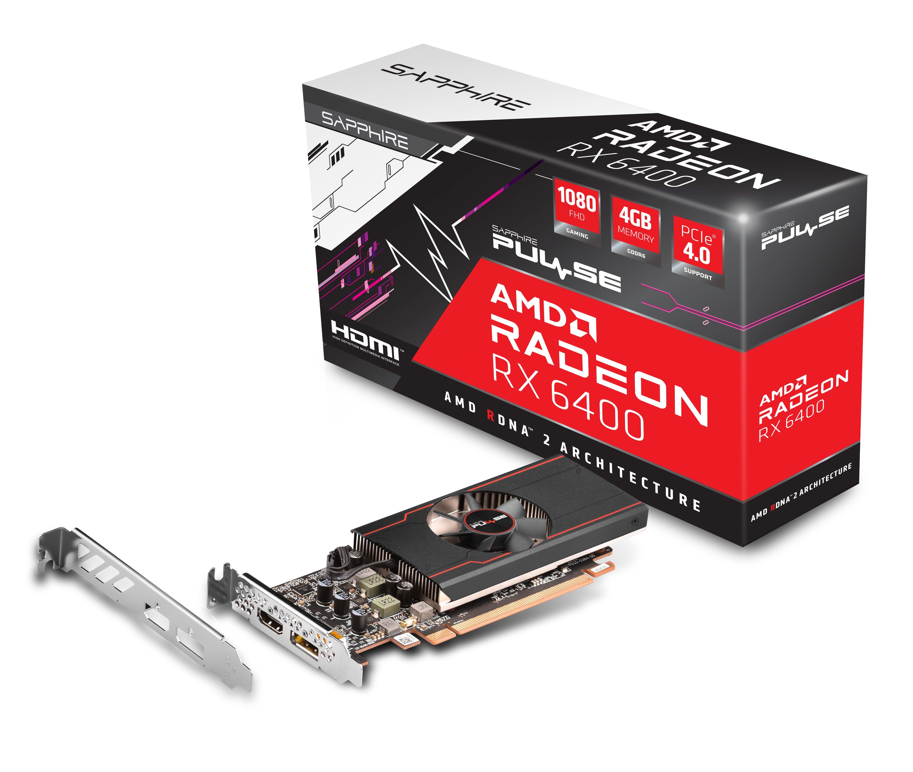 AMD Sapphire 4GB RX6400XT PULSE GAMING OC 4GB HDMI/DP SAPPHIRE PULSE AMD RADEON™ RX 6400 GAMING_6