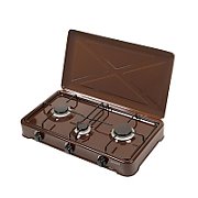 Ravanson K-03BR Adjustable gas cooker 3 burners brown_1