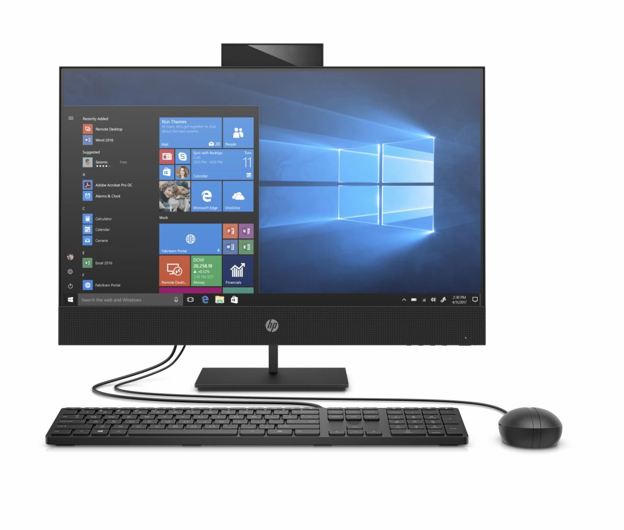All-In-One PC HP ProOne 440 G6, 23.8 inch FHD IPS Touchscreen, Procesor Intel® Core™ i5-10500T 2.3GHz Comet Lake, 8GB RAM, 256GB SSD, UHD 630, Camera Web, Windows 10 Pro_1
