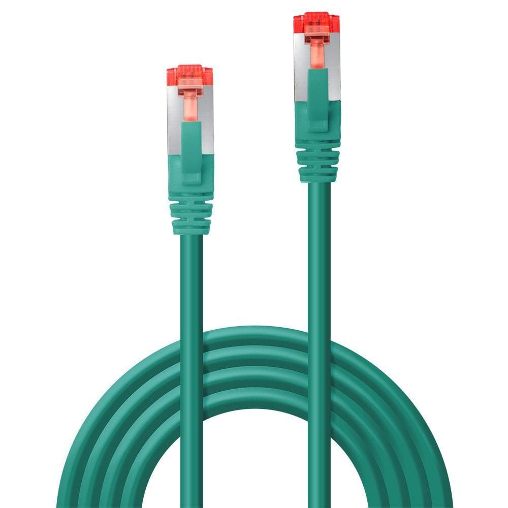 Cablu retea Lindy 3m Cat.6 S/FTP, green, RJ45, M/M, 250MHz, Copper, 27AWG  Technical details  Connectors  Connector A: RJ45 Male Connector B: RJ45 Male Housing Material: Polycarbonate Connector Plating: Nickel Pin Construction: Copper Alloy Pin Plating: Gold plated Dimensions (approx.) WxDxH_2