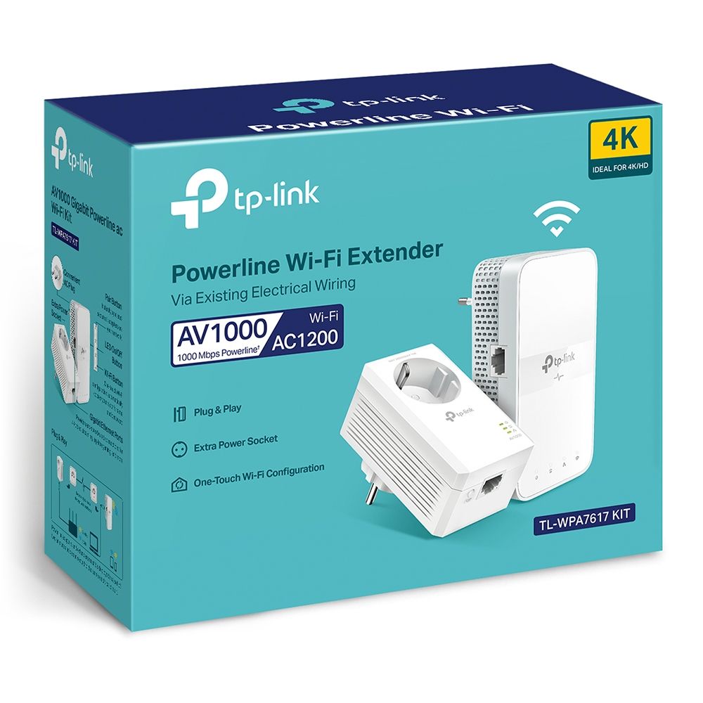 KIT ADAPTOR + Amplificator POWERLINE TP-Link, AC1200 dual band 802.11ac Wi-Fi, Gigabit Ethernet Port, 