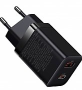 INCARCATOR retea Baseus Super Si Pro, Quick Charge 30W, 1 x USB 5V/3A, 1 x USB Type-C 5V/3A, negru  CCSUPP-E01  (include timbru verde 0.75 lei) - 6953156206342