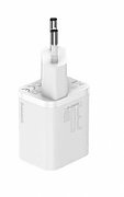 INCARCATOR retea Baseus Super Si, Quick Charge 30W, 1 x USB Type-C 5V/3A si 1 x USB 5V/3A, alb 