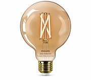 Bec LED inteligent vintage Philips filament chihlimbariu, Wi-Fi, Bluetooth, PS160, E27, 6W (25W), 390 lm, temperatura lumina reglabila (2000-5000K), 16 cm_1