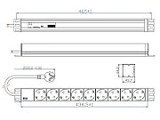 CYBERPOWER PDU44004 12 x IEC C13 1U Switched Over IP Management_2