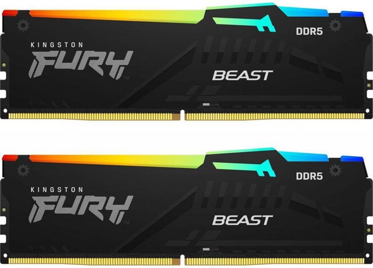 Memorie RAM Kingston, DIMM, DDR5, 32GB, 5600MHz, CL40, 1.25V, Kit of 2, Fury Beast RGB_1