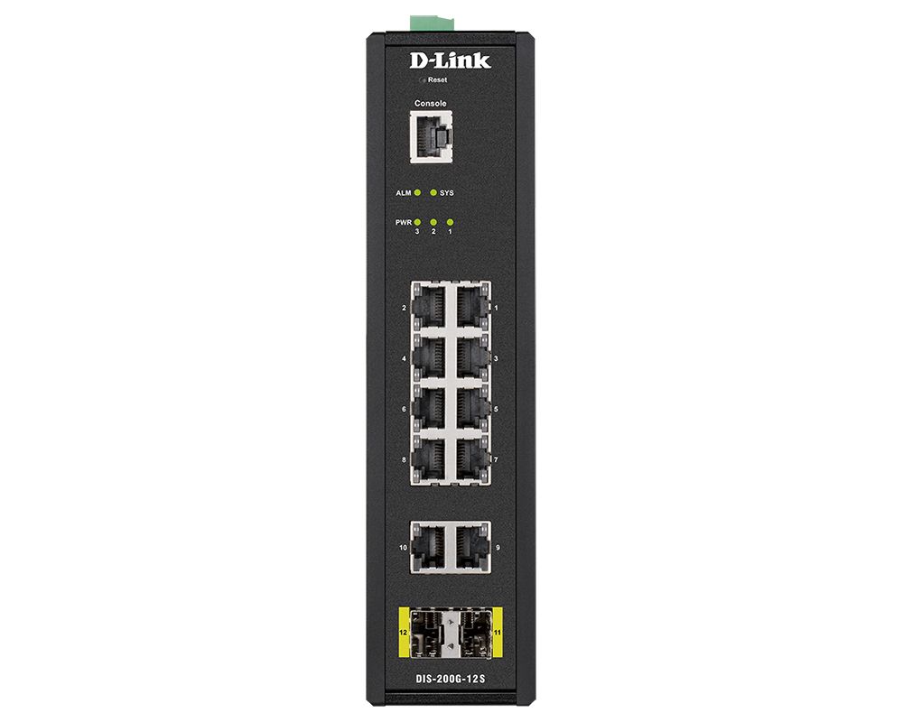 Switch D-Link DIS-200G-12S, 10 porturi 10/100/1000 Mbps
