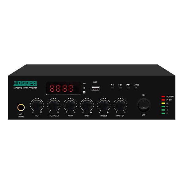 Amplificator cu mixer 120W pe 100V, DSPPA MP120UB cu USB, FM & Bluetooth