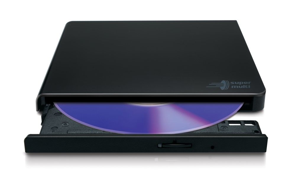 Ultra Slim Portable DVD-R Black Hitachi-LG GP90NB70, GP90NB70 Series, DVD Write /Read Speed: 8x, CD Write/Read Speed: 24x, USB 2.0, Buffer 0.75MB, 144 mm x 137.5 mm x 14 mm._4