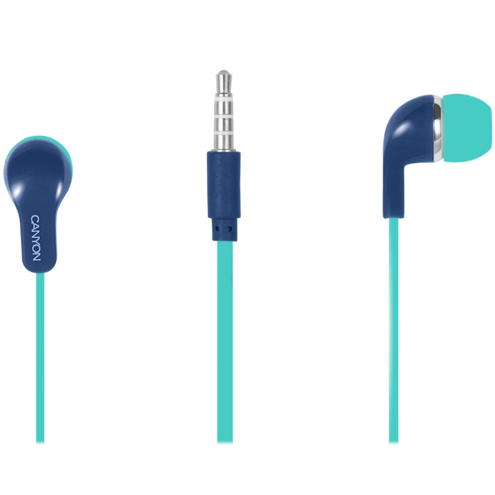 CANYON EPM-02 Stereo Earphones with inline microphone, Green+Blue, cable length 1.2m, 20*15*10mm, 0.013kg_2
