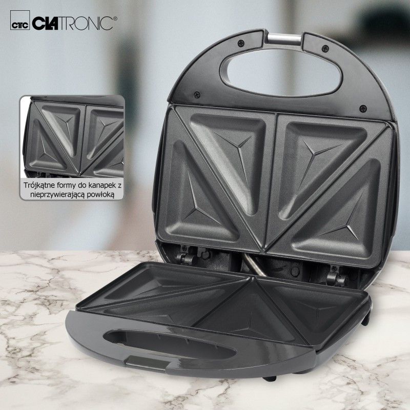 Clatronic ST 3477 sandwich maker 750 W Grey_5