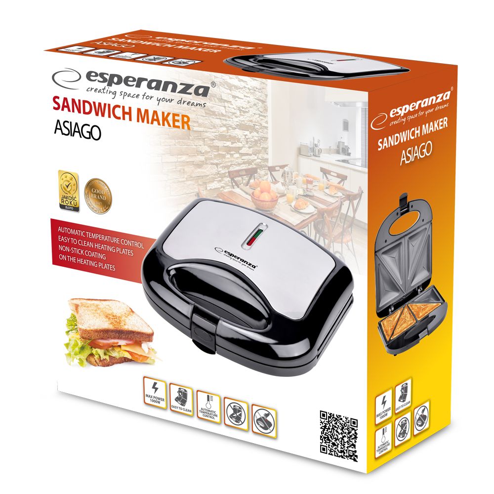 Esperanza EKT011 Sandwich toaster 1000W Black_3