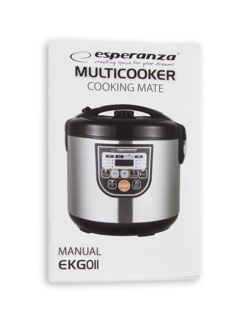 Esperanza EKG011 Multicooker Cooking 5 L 860 W Black, Metallic_10