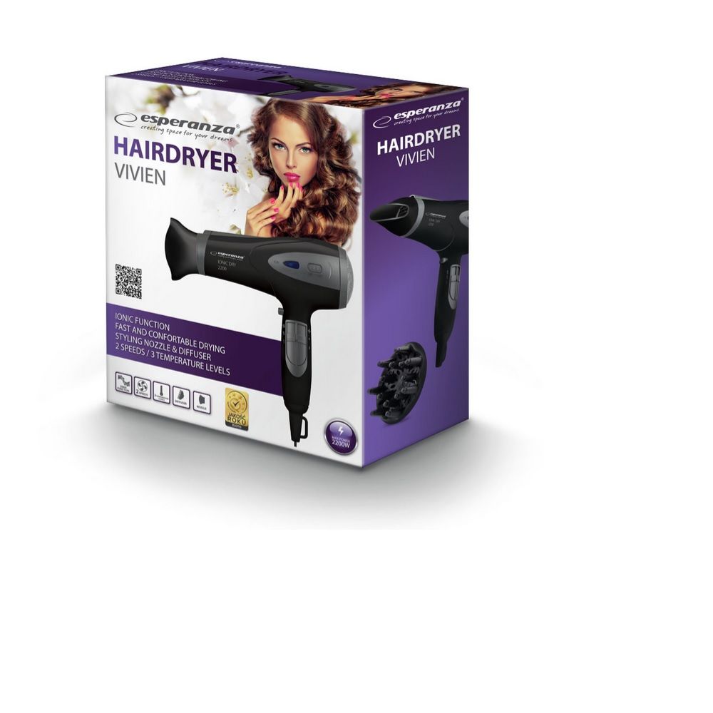 Esperanza EBH005K Hair dryer Black 2200 W_2