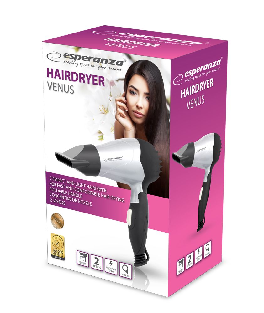 Esperanza EBH002S Hair dryer Silver / Black 850 W_4