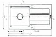 Single-bowl sink with draining board Maidsinks Promo 76x44 1B 1D E070053701_2