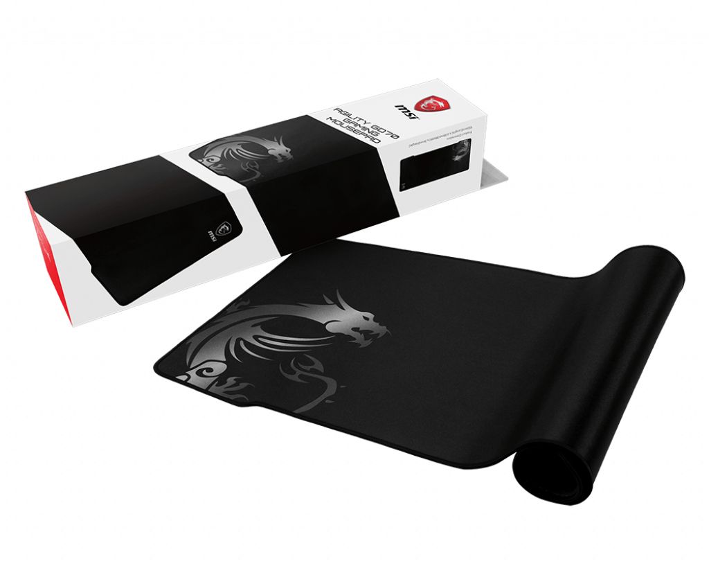 MSI AGILITY GD70 Pro Gaming Mousepad '900mm x 400mm, Pro Gamer Silk Surface, Iconic Dragon Design, Anti-slip and shock-absorbing rubber base, Reinforced stitched edges'_1