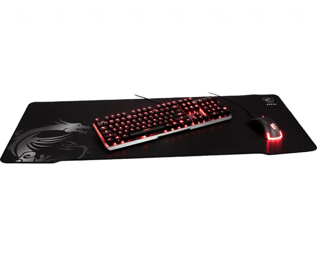 MSI AGILITY GD70 Pro Gaming Mousepad '900mm x 400mm, Pro Gamer Silk Surface, Iconic Dragon Design, Anti-slip and shock-absorbing rubber base, Reinforced stitched edges'_5