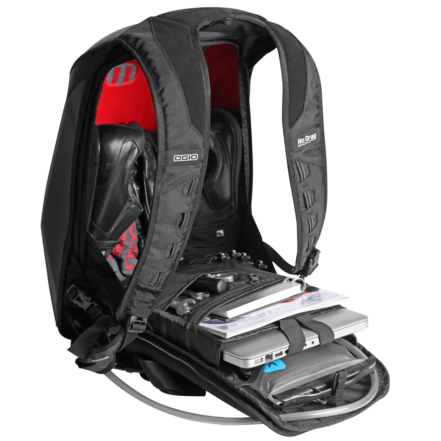 OGIO MOTORCYCLE BACKPACK NO DRAG MACH 3 BLACK P/N: 123007_36_3