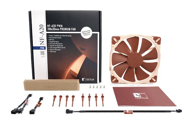 Noctua NF-A20 PWM Computer case Fan 20 cm Beige, Brown_5