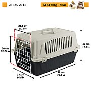 FERPLAST Atlas 20 EL - pet carrier, grey black_1