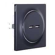 Fibaro FGWU-021-8 socket-outlet 2x USB Black_2