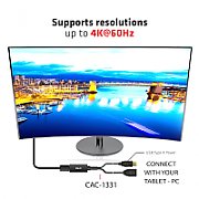 CLUB3D HDMI 2.0 TO DISPLAYPORT 1.2 4K60HZ HDR M/F ACTIVE ADAPTER Black